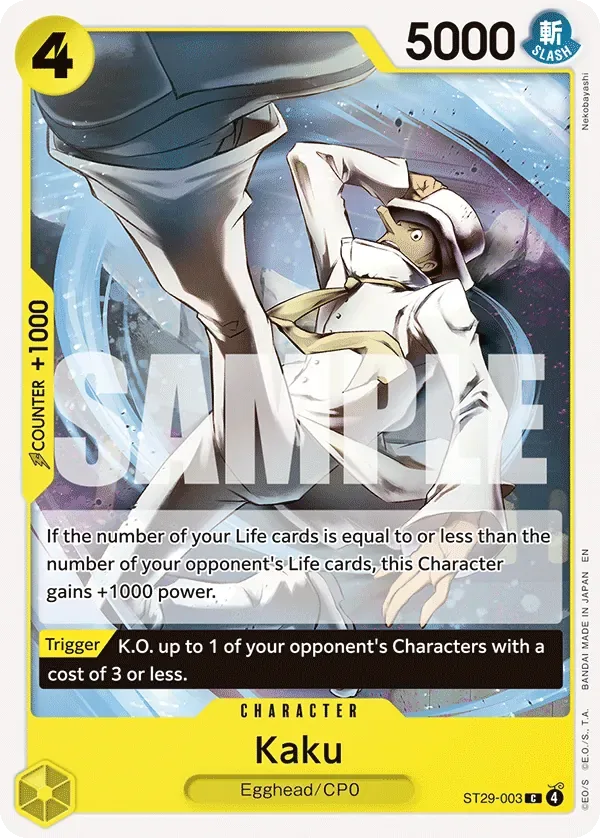 Kaku #ST29-003 Egghead One Piece card