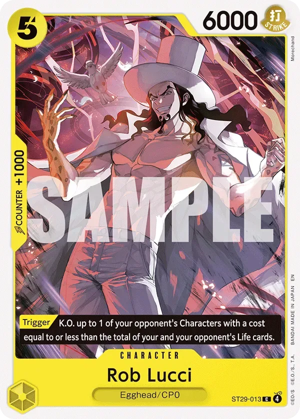 Rob Lucci #ST29-013 Egghead One Piece card