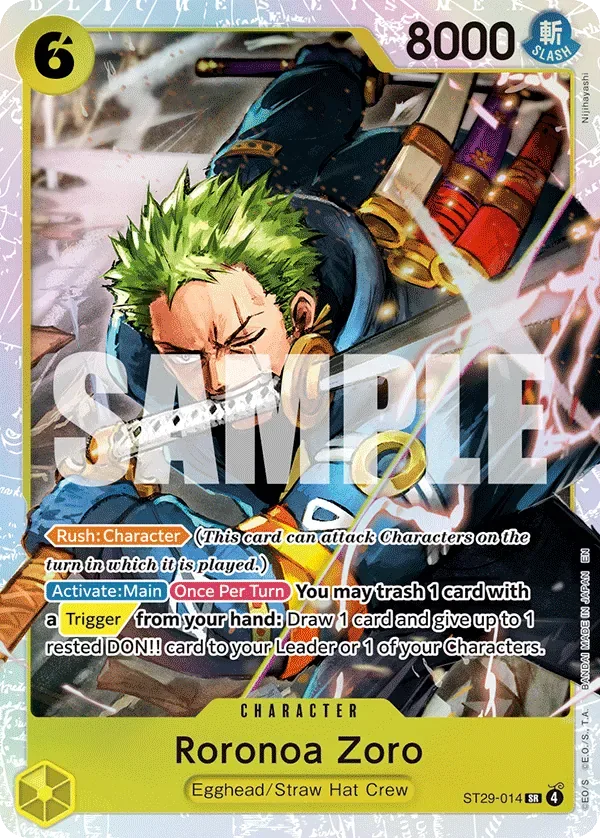 Roronoa Zoro #ST29-014 Egghead One Piece card