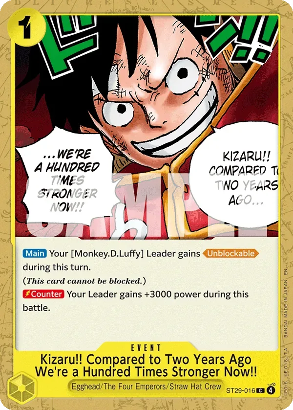 Kizaru!! Compared to Two Years Ago We're a Hundred Times Stronger Now!! #ST29-016 Egghead One Piece card