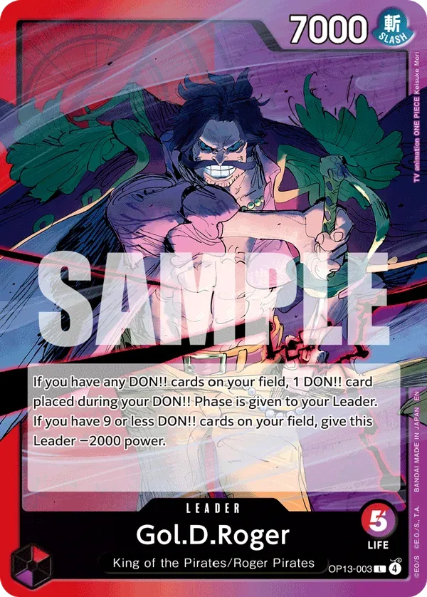 Gol.D.Roger #OP13-003 Carrying on His Will One Piece card