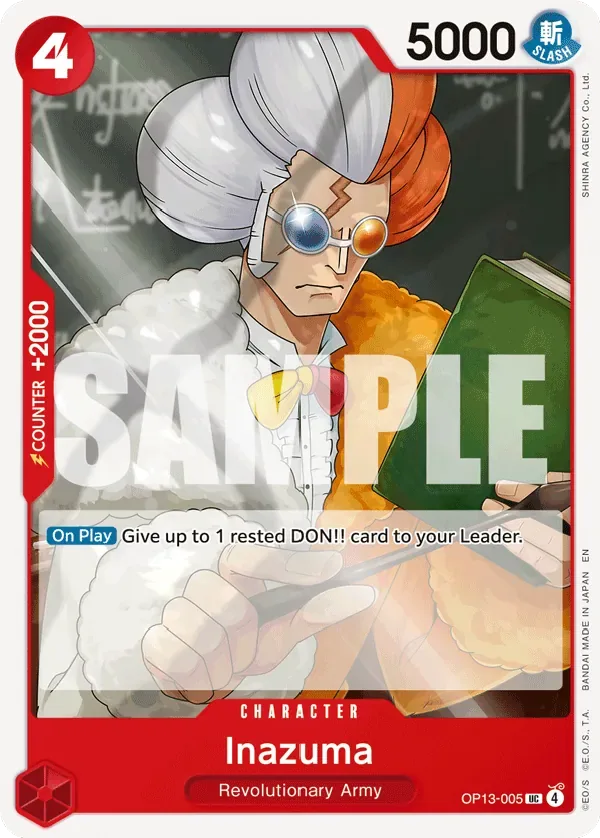 Inazuma #OP13-005 Carrying on His Will One Piece card