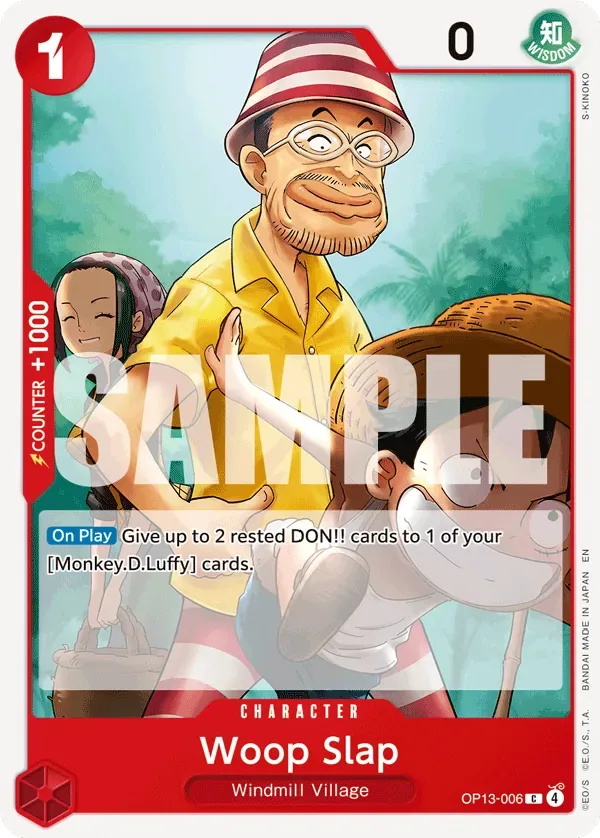 Woop Slap #OP13-006 Carrying on His Will One Piece card