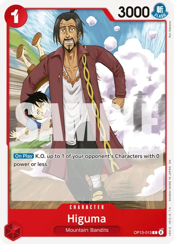Higuma #OP13-013 Carrying on His Will One Piece card