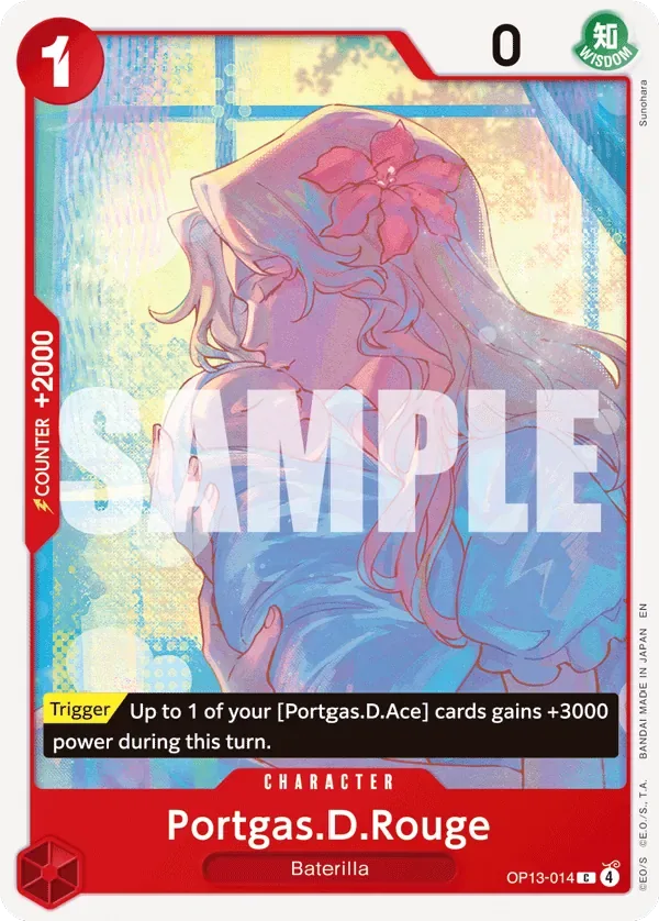 Portgas.D.Rouge #OP13-014 Carrying on His Will One Piece card