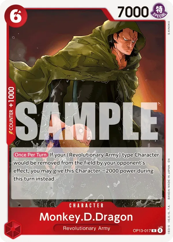 Monkey.D.Dragon #OP13-017 Carrying on His Will One Piece card