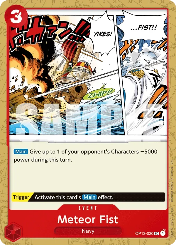Meteor Fist #OP13-020 Carrying on His Will One Piece card