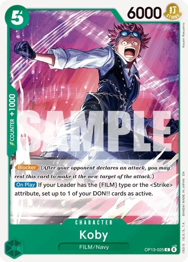 Koby #OP13-025 Carrying on His Will One Piece card
