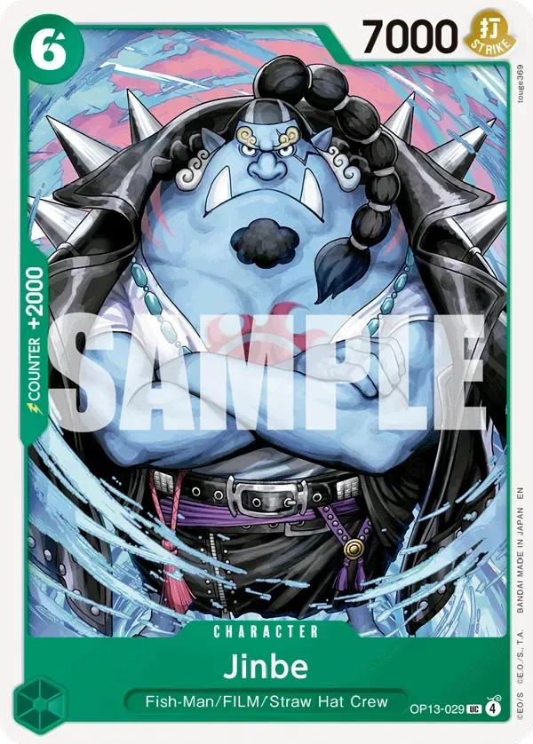 Jinbe #OP13-029 Carrying on His Will One Piece card