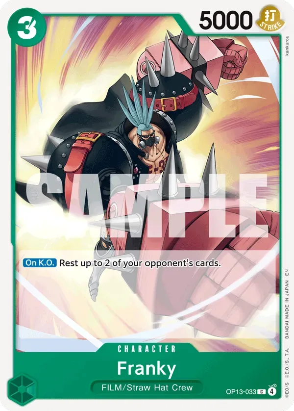Franky #OP13-033 Carrying on His Will One Piece card