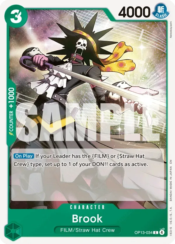 Brook #OP13-034 Carrying on His Will One Piece card