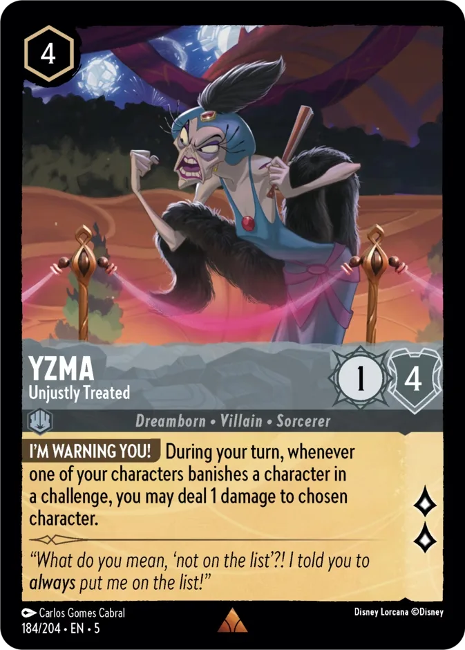 Yzma #184 Shimmering Skies Disney Lorcana card