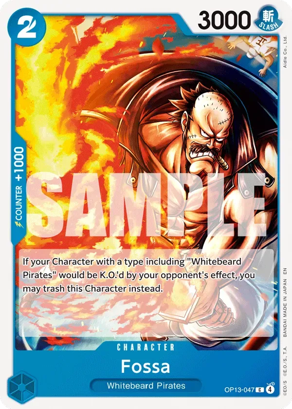 Fossa #OP13-047 Carrying on His Will One Piece card