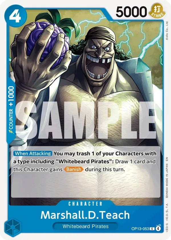 Marshall.D.Teach #OP13-053 Carrying on His Will One Piece card