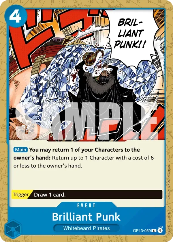 Brilliant Punk #OP13-059 Carrying on His Will One Piece card