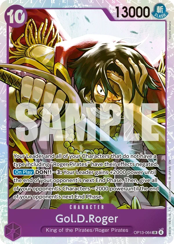 Gol.D.Roger #OP13-064 Carrying on His Will One Piece card