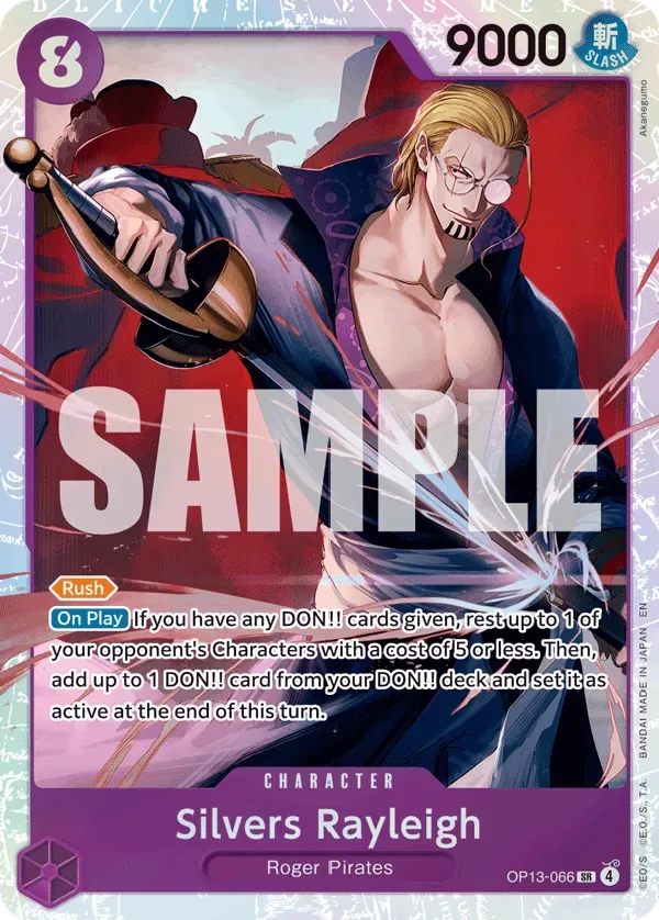 Silvers Rayleigh #OP13-066 Carrying on His Will One Piece card