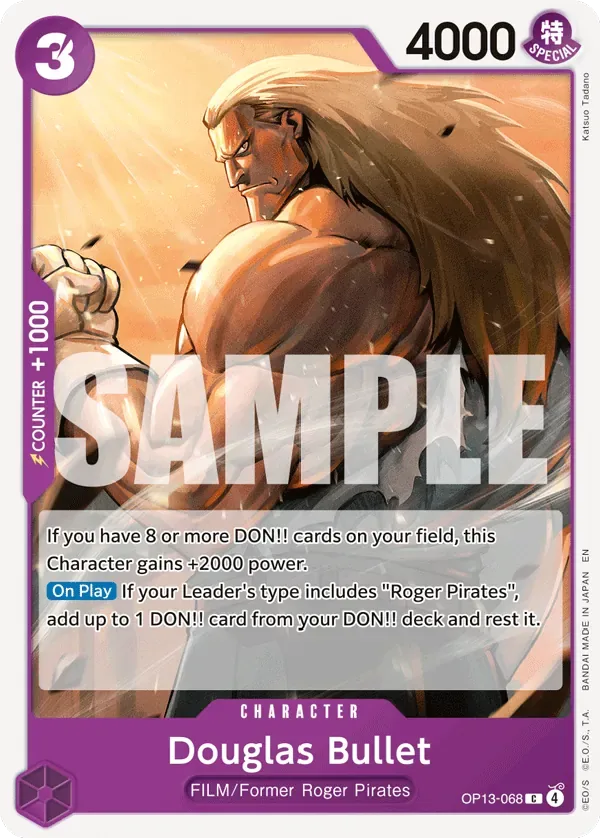 Douglas Bullet #OP13-068 Carrying on His Will One Piece card
