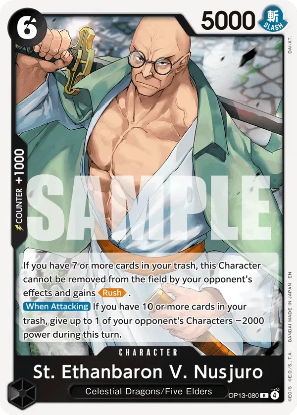 St. Ethanbaron V. Nusjuro #OP13-080 Carrying on His Will One Piece card