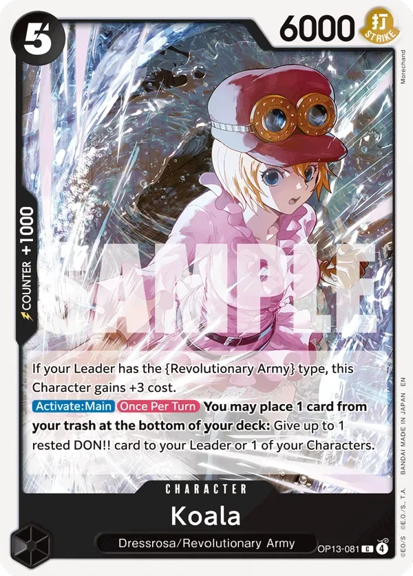 Koala #OP13-081 Carrying on His Will One Piece card