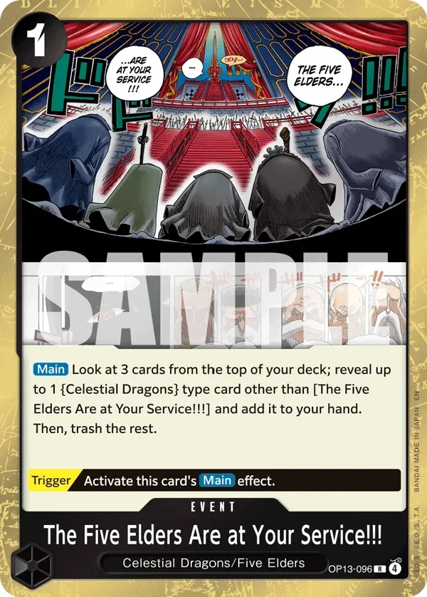 The Five Elders Are at Your Service!!! #OP13-096 Carrying on His Will One Piece card