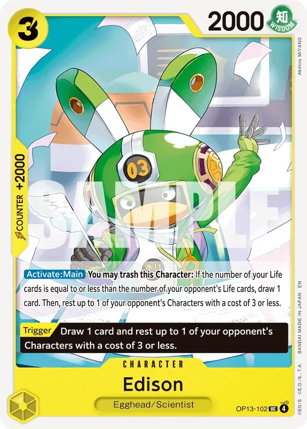 Edison #OP13-102 Carrying on His Will One Piece card