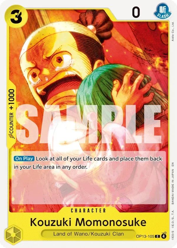 Kouzuki Momonosuke #OP13-105 Carrying on His Will One Piece card