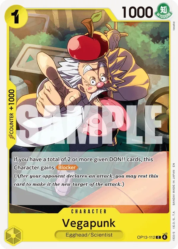 Vegapunk #OP13-112 Carrying on His Will One Piece card