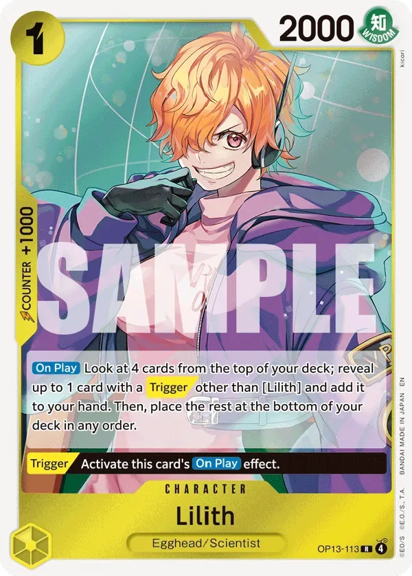 Lilith #OP13-113 Carrying on His Will One Piece card