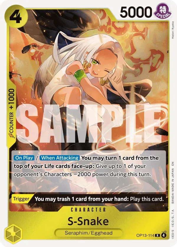 S-Snake #OP13-114 Carrying on His Will One Piece card