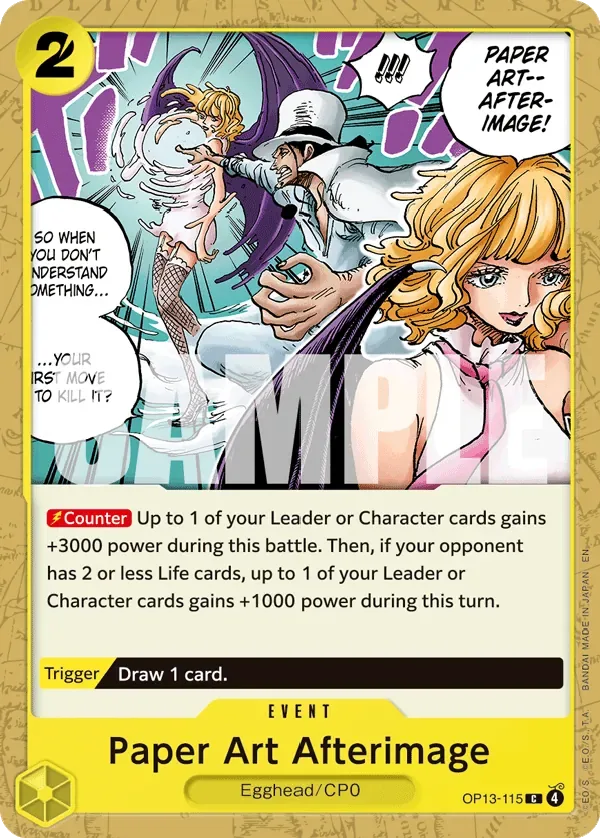 Paper Art Afterimage #OP13-115 Carrying on His Will One Piece card