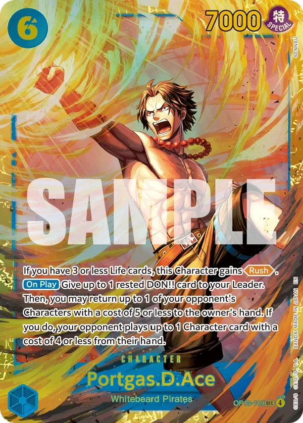 Portgas.D.Ace #OP13-119 Carrying on His Will One Piece card