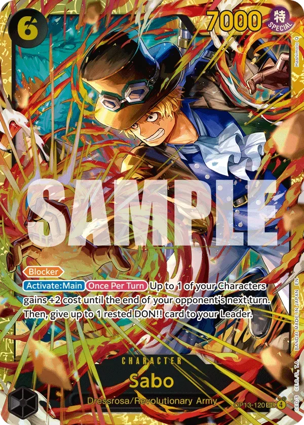 Sabo #OP13-120 Carrying on His Will One Piece card