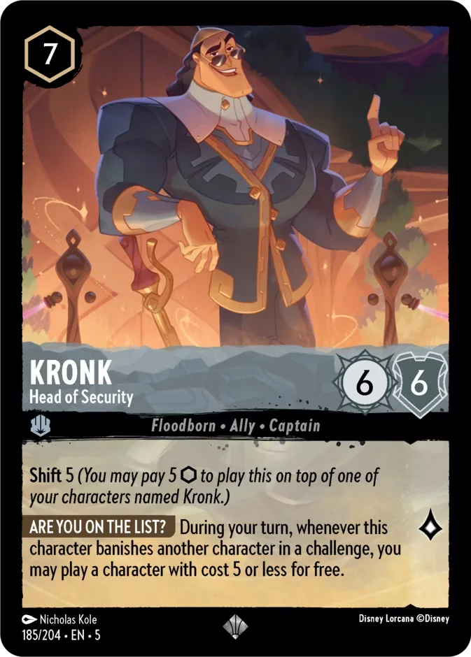 Kronk #185 Shimmering Skies Disney Lorcana card
