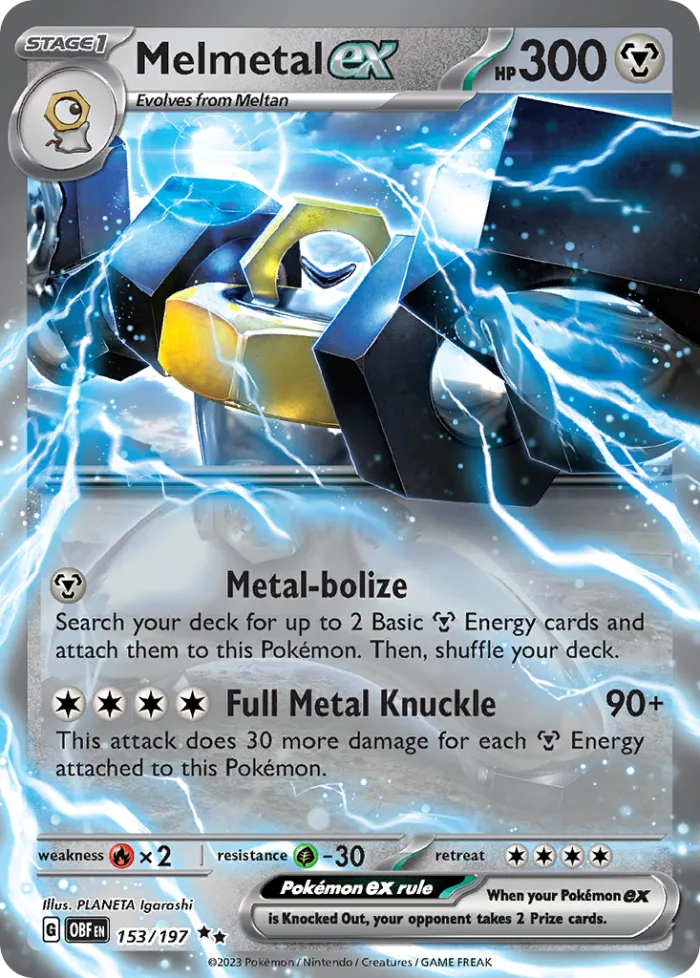 Melmetal ex #153 Obsidian Flames Pokemon card