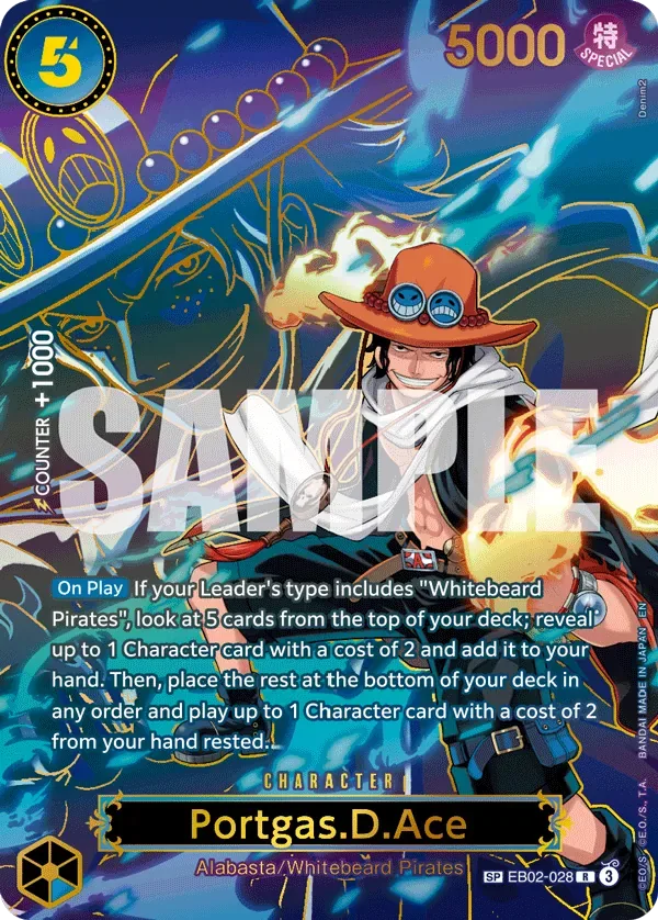 Portgas.D.Ace #EB02-028 Carrying on His Will One Piece card