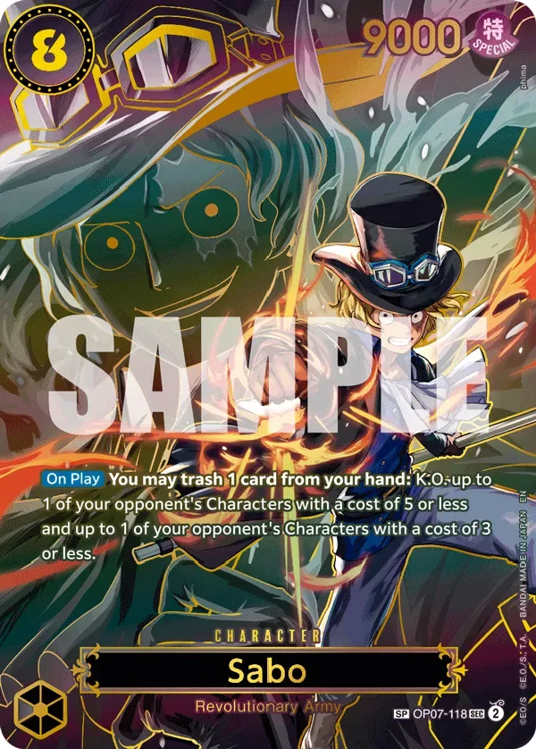 Sabo #OP07-118 Carrying on His Will One Piece card