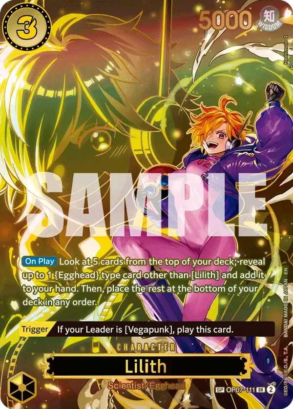 Lilith #OP07-111 Carrying on His Will One Piece card