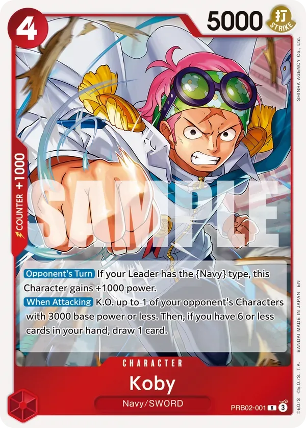 Koby #PRB02-001 One Piece Card The Best Vol.2 One Piece card