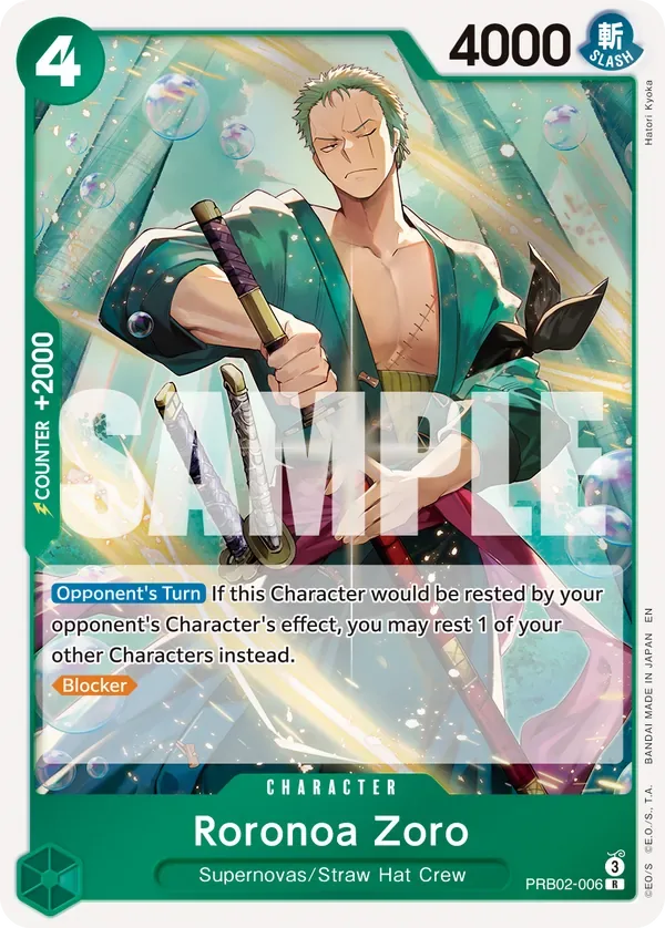 Roronoa Zoro #PRB02-006 One Piece Card The Best Vol.2 One Piece card