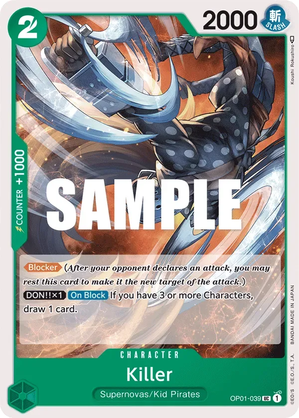 Killer #OP01-039 One Piece Card The Best Vol.2 One Piece card
