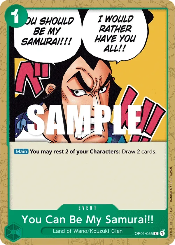 You Can Be My Samurai!! #OP01-055 One Piece Card The Best Vol.2 One Piece card