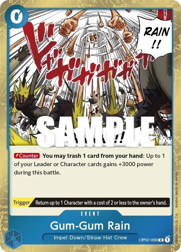 Gum-Gum Rain #OP02-068 One Piece Card The Best Vol.2 One Piece card