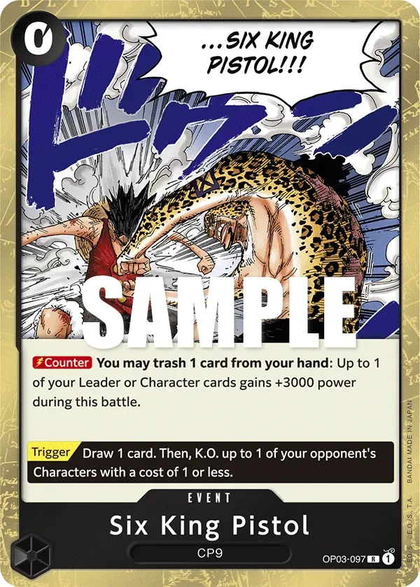 Six King Pistol #OP03-097 One Piece Card The Best Vol.2 One Piece card
