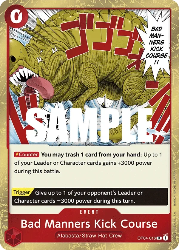 Bad Manners Kick Course #OP04-016 One Piece Card The Best Vol.2 One Piece card