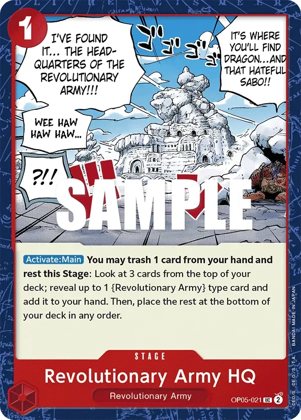 Revolutionary Army HQ #OP05-021 One Piece Card The Best Vol.2 One Piece card