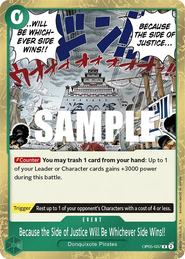 Because the Side of Justice Will Be Whichever Side Wins!! #OP05-037 One Piece Card The Best Vol.2 One Piece card