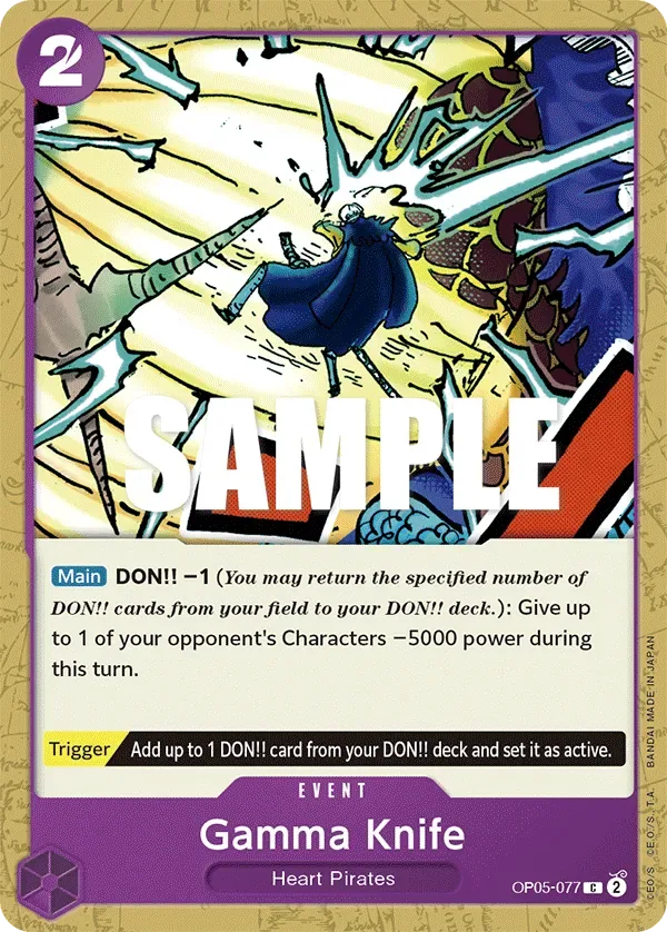 Gamma Knife #OP05-077 One Piece Card The Best Vol.2 One Piece card