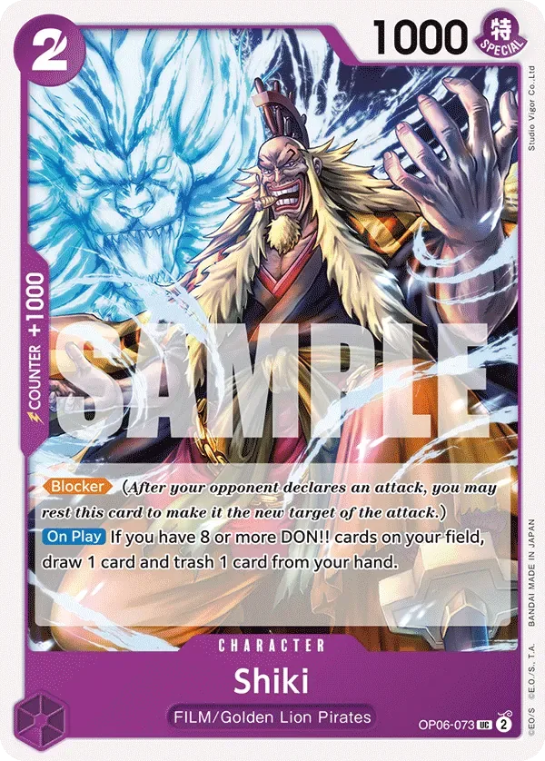 Shiki #OP06-073 One Piece Card The Best Vol.2 One Piece card