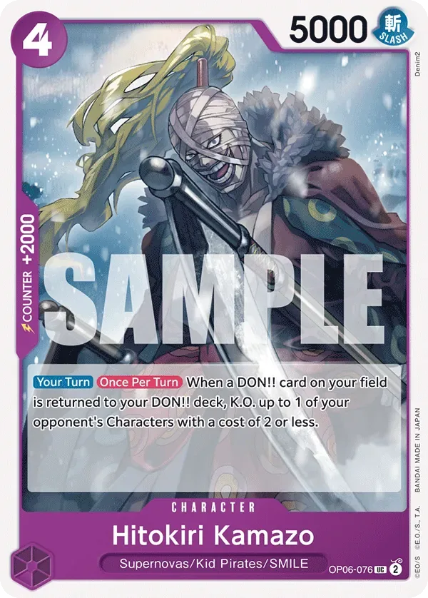 Hitokiri Kamazo #OP06-076 One Piece Card The Best Vol.2 One Piece card